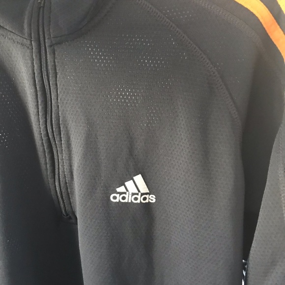SOPD Adidas men’s shirt gray with orange stripes - Picture 2 of 6